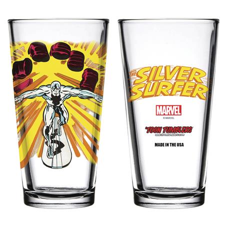 TOON TUMBLERS SERIES 3 SILVER SUFER CLEAR PINT GLASS (C: 1-1