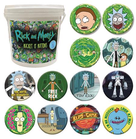 RICK AND MORTY 144PC BUCKET OF BUTTONS (C: 1-1-2)