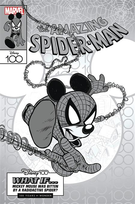 AMAZING SPIDER-MAN #35 100 COPY INCV DISNEY100 BW VAR