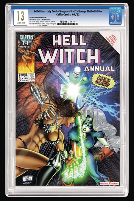 HELLWITCH VS LADY DEATH WARGASM #1 (OF 2) CVR G HOMAGE SLABB