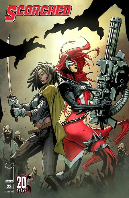 SCORCHED #23 CVR C STEPHEN SEGOVIA TWD 20 ANNV TEAM UP VAR
