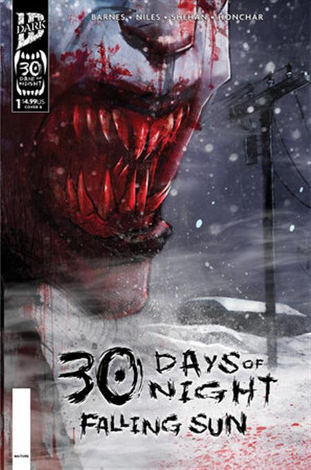 30 DAYS OF NIGHT FALLING SUN #1 VARIANT B (DAMIEN WORM)