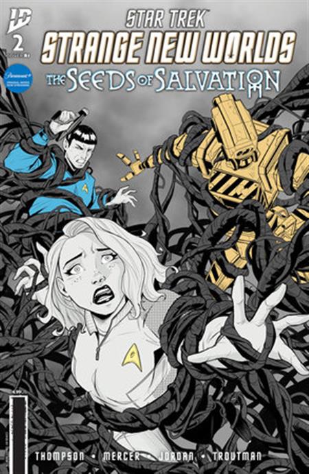 STAR TREK STRANGE NEW WORLDS THE SEEDS OF SALVATION #2 VARIANT RI 1:10 (MERCER B&W)