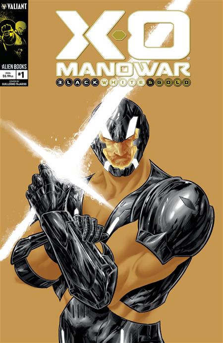 X-O MANOWAR BLACK WHITE & GOLD #1 COVER A (FAJARDO) (MR)