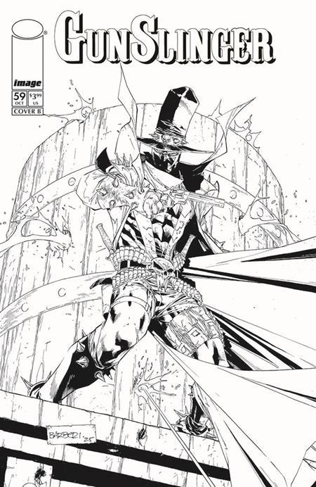 GUNSLINGER SPAWN #59 CVR B CARLO BARBERI B&W VAR