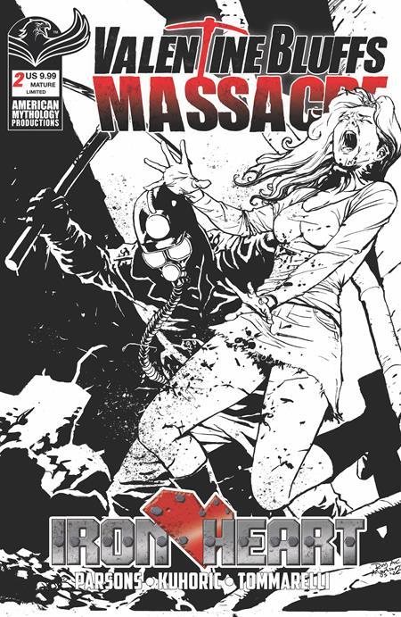 VALENTINE BLUFFS MASSACRE IRON HEART #2 (OF 2) CVR D ROY ALLAN MARTINEZ LIMITED B&W VAR (MR) Limited to 350 copies Allocations May Occur