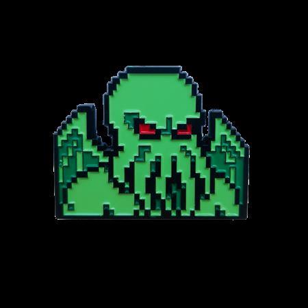TITAN MERCH ORIGINAL GAMING 8 BIT CTHULHU ENAMEL PIN BADGE