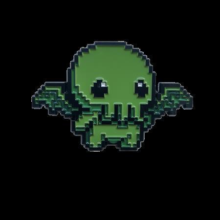 TITAN MERCH ORIGINAL GAMING 8 BIT CTHULHU QUEST ENAMEL PIN BADGE