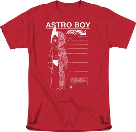 ASTRO BOY SCHEMATICS RED T/S LG (C: 1-1-1)