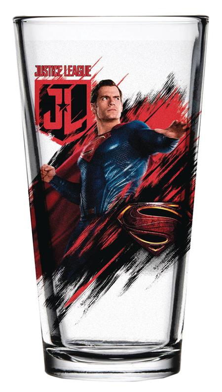 JUSTICE LEAGUE MOVIE SUPERMAN PINT GLASS (C: 1-1-2)