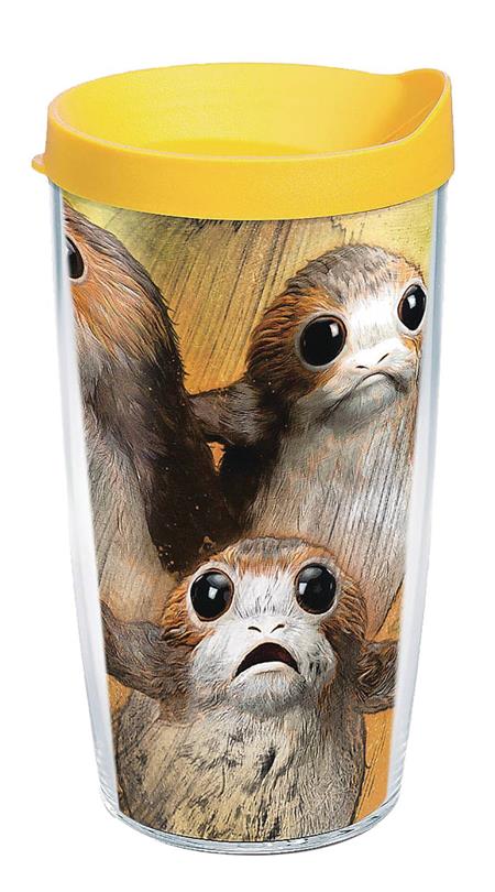 STAR WARS LAST JEDI PORG 16OZ TUMBLER W/ YELLOW LID (C: 1-1-