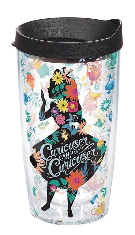 ALICE IN WONDERLAND CURIOUSER 16OZ TUMBLER W/ BLACK LID (C: