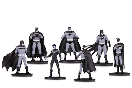 BATMAN BLACK & WHITE MINI PVC FIGURE 7 PACK SET ONE