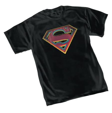 DC HEROES SUPERMAN STRESS SYMBOL T/S LG (C: 1-1-0)