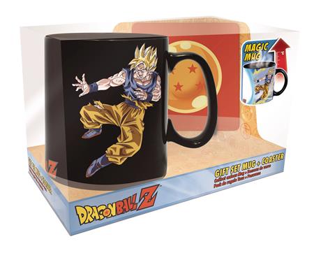 DBZ GOKU AND BUU HEAT-ACTIVATED MUG & COASTER GIFT SET (C: 1