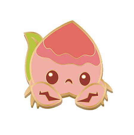 INKI-DROP PEACH CRAB ENAMEL PIN (C: 1-1-2)