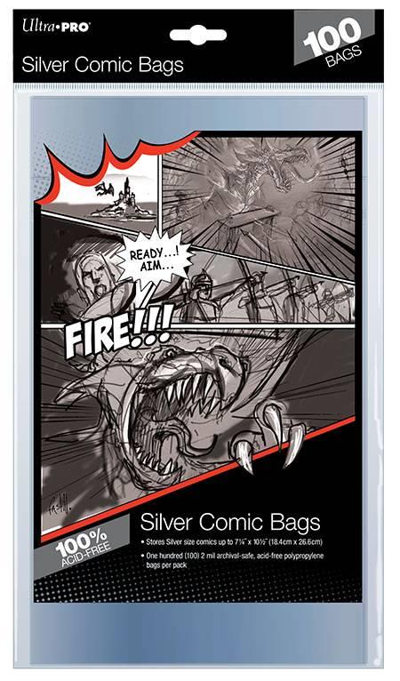 SILVER AGE SIZE COMIC BAGS 100 CT PACK (Net)