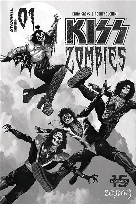 KISS ZOMBIES #1 SUYDAM LTD GRAYSCALE CVR