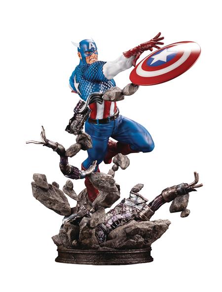 MARVEL UNIVERSE CAPTAIN AMERICA AVENGERS FINE ART STATUE (Ne