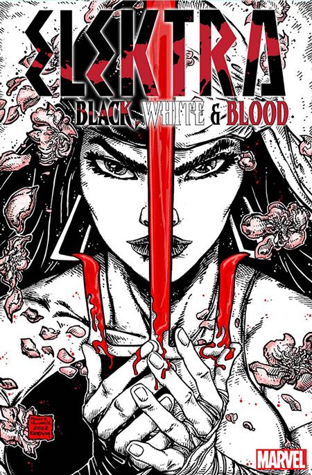 ELEKTRA BLACK WHITE BLOOD #4 (OF 4) 25 COPY INCV EASTMAN VAR