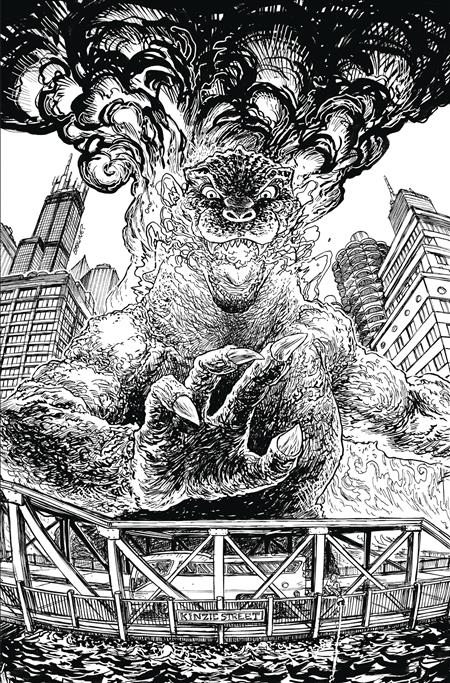 GODZILLA VS AMERICA CHICAGO #1 10 COPY BROWNE B&W INCV