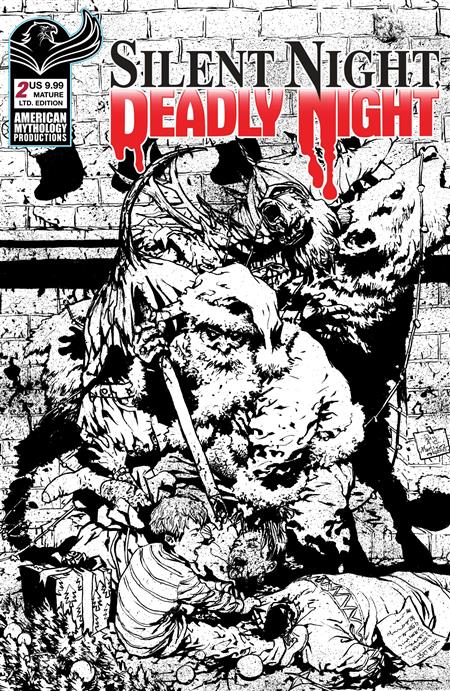 SILENT NIGHT DEADLY NIGHT #2 MAIN CVR D 1/350 B&W LTD ED (MR)