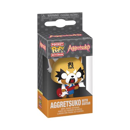 POP KEYCHAIN AGGRETSUKO W GUITAR FIG 