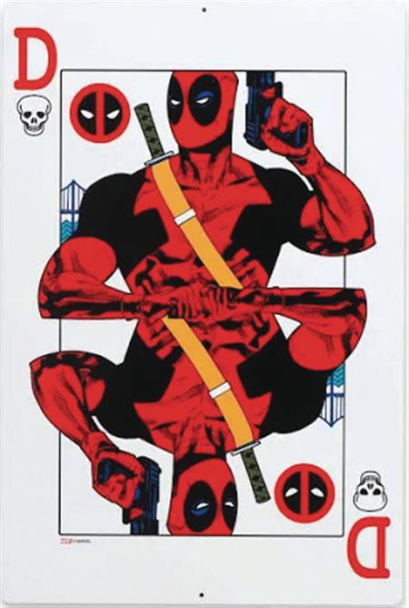 MARVEL DEADPOOL CARD 17X11 ALUMINUM SIGN (Net) 