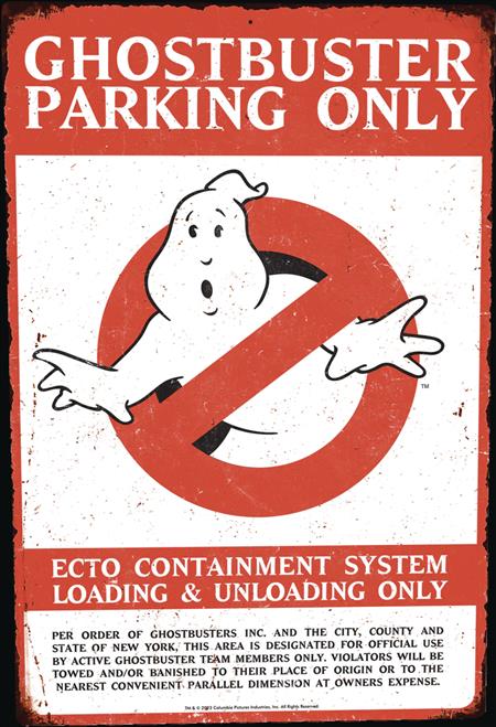 GHOSTBUSTERS PARKING METAL SIGN (Net)