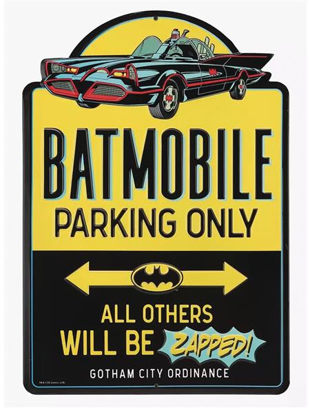 BATMAN BATMOBILE PARKING ONLY METAL SIGN (Net) 