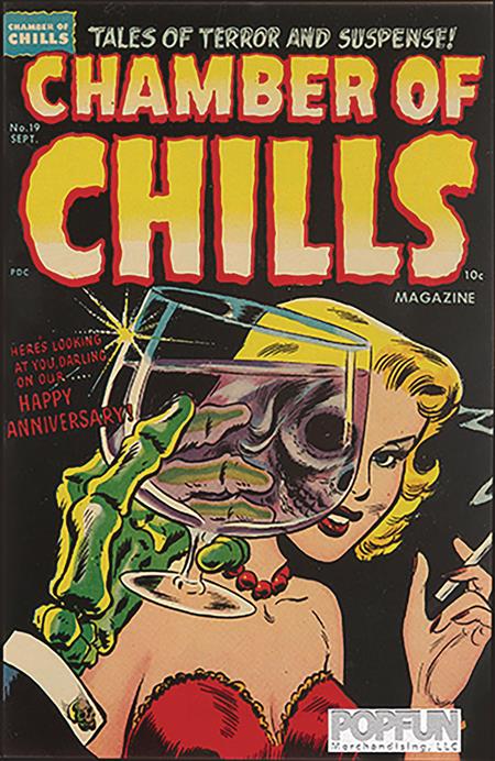 PRECODE HORROR CHAMBER OF CHILLS 17X12IN METAL SIGN 