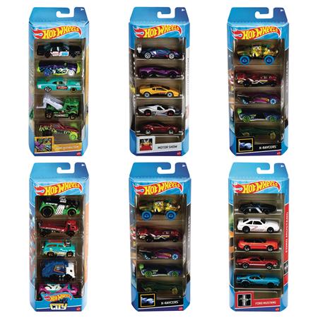 HOT WHEELS 5 CAR PACK 1/64 DIE-CAST WAVE 2 ASST (Net) 