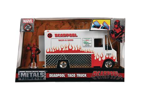 HOLLYWOOD RIDES DEADPOOL FOOD TRUCK 1/24 DIE-CAST VEHICLE (Net)