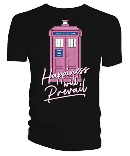 DOCTOR WHO HAPPINESS WILL PREVAIL PINK TARDIS TS S (Net) 