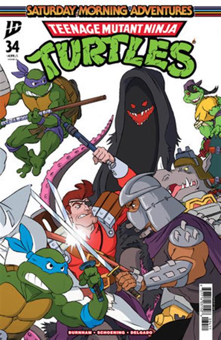 TEENAGE MUTANT NINJA TURTLES SATURDAY MORNING ADVENTURES #34 COVER A (SCHOENING CONNECTING COVER SET)
