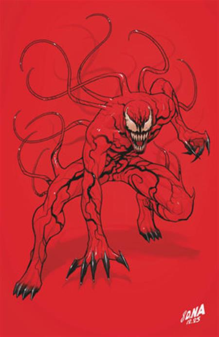 VENOM #254 1:50 DAVID NAKAYAMA COLOR BLOCK RED VIRGIN VARIANT