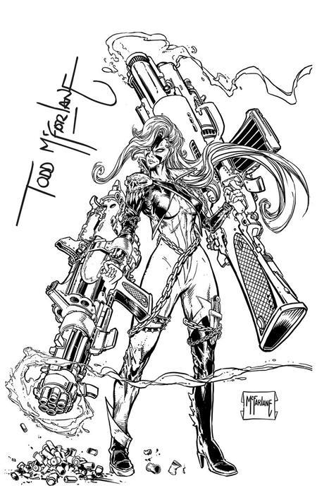 SPAWN SCORCHED #50 CVR G INC 1:250 TODD MCFARLANE SIGNED B&W INKS VAR