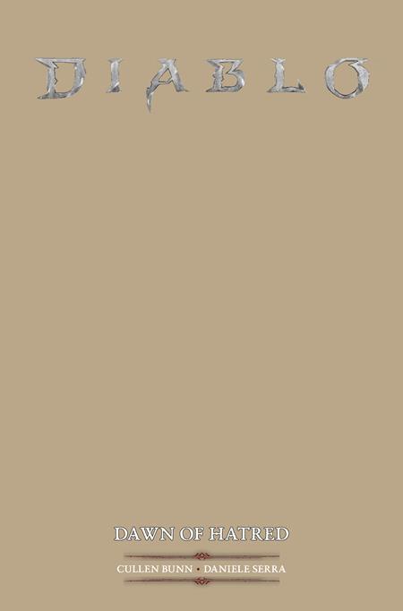 DIABLO DAWN OF HATRED #1 (OF 4) CVR E BLANK SKETCH VAR (MR)