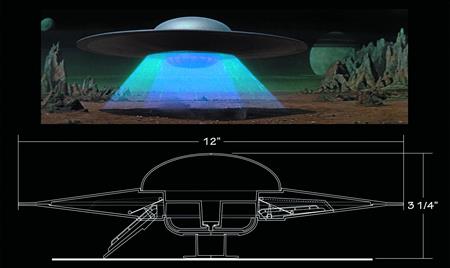 FORBIDDEN PLANET C57D FLYING SAUCER 1/144 MOD KIT (O/A) (C: