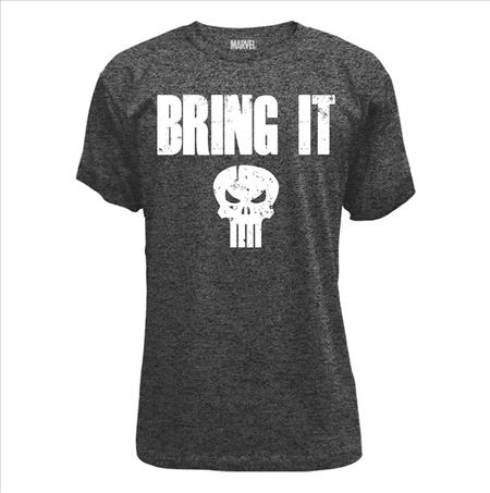 PUNISHER BRING THE PUNISHMENT BLK CHAR POLY T/S MED (C: 1-1-