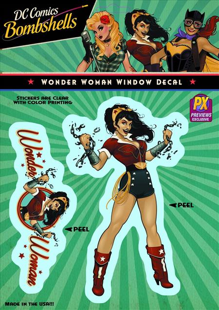 DC BOMBSHELLS WONDER WOMAN PX VINYL DECAL (C: 1-1-1)