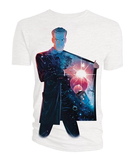 DOCTOR WHO 12TH GALAXY COAT LINING PX WHITE T/S MED (C: 0-1-