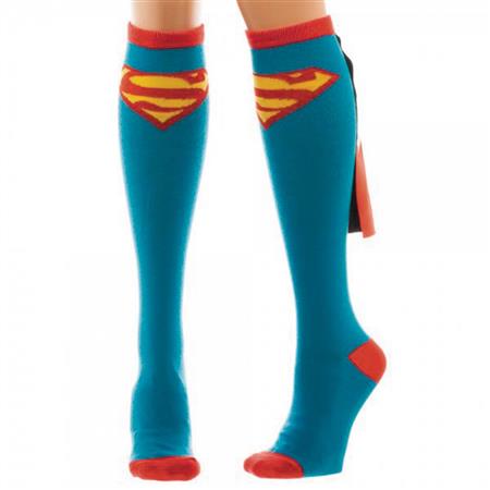 DC SUPERMAN SHINY CAPE KNEE HIGH SOCKS (C: 1-0-2)