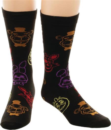 FIVE NIGHTS AT FREDDYS ALL OVER PRINT CREW SOCKS (C: 1-1-2)