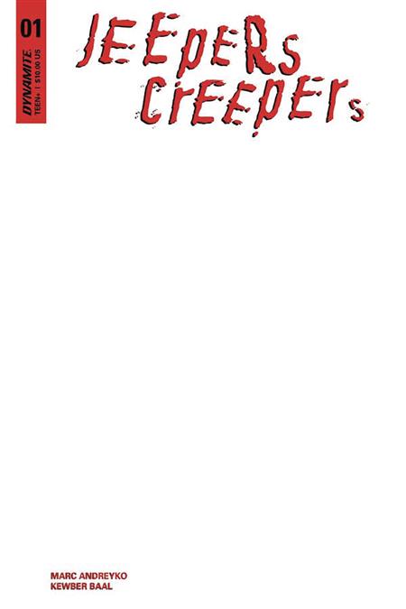 JEEPERS CREEPERS #1 BLANK AUTHENTIX ED