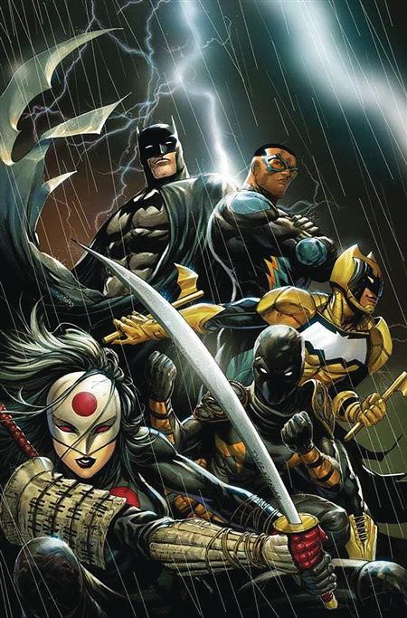 DF BATMAN OUTSIDERS #1 GOLD SGN HILL