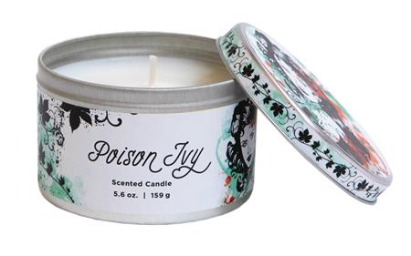 DC HEROES POISON IVY 5.6OZ SCENTED CANDLE TIN (C: 1-1-2)