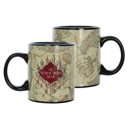 HARRY POTTER MARAUDERS MAP BLACK 11OZ HEAT REVEAL MUG (C: 1-