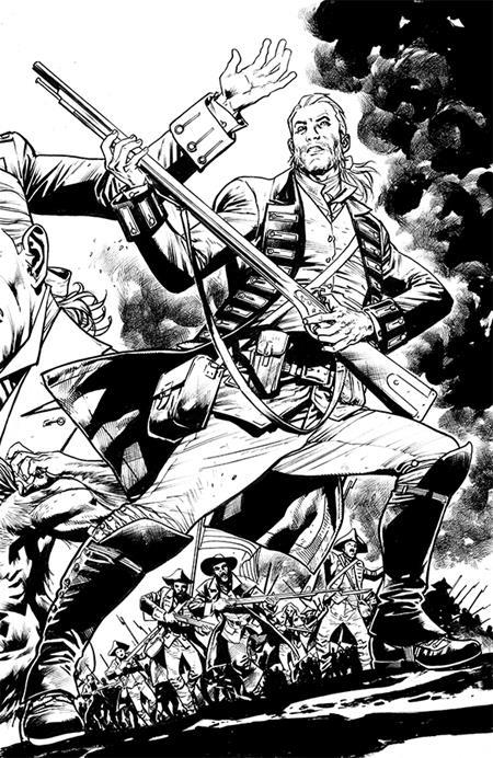 REDCOAT #1 CVR E INC 1:500 BRYAN HITCH B&W VIRGIN VAR