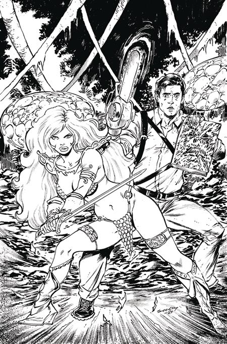 RED SONJA VS AOD #1 CVR O 20 COPY INCV SEELEY LINE ART VIRGIN